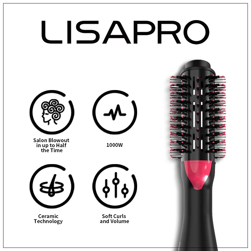 LISAPRO 3-in-1 Styler and Hot Air Brush